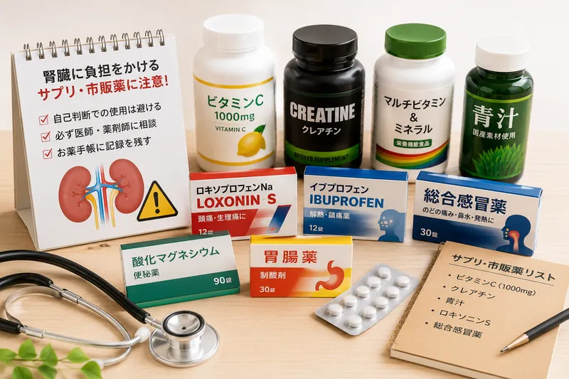 腎臓が悪い人が飲んではいけないサプリ・市販薬リスト：意外な落とし穴