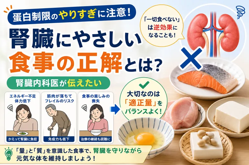 「蛋白制限」のやりすぎに注意！腎臓内科医が伝えたい、意外と知らない食事療法の落とし穴